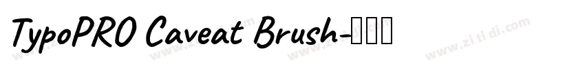 TypoPRO Caveat Brush字体转换
